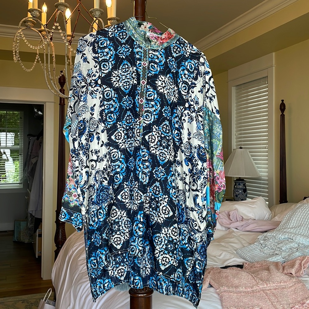 Johnny Was size XS blouse, silk, full cut.